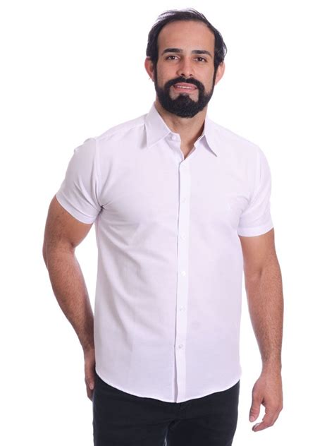 camisa social branca masculina
